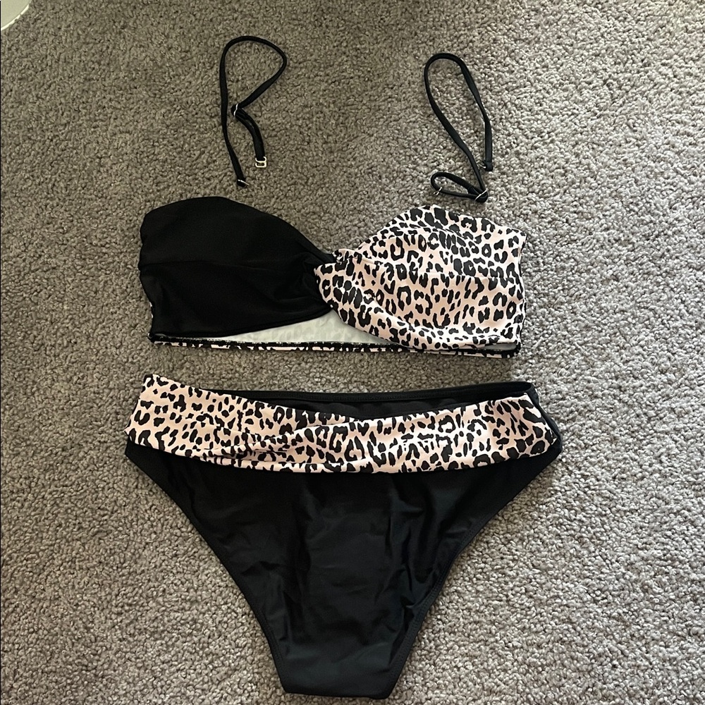 Leopard Print Bikini Set